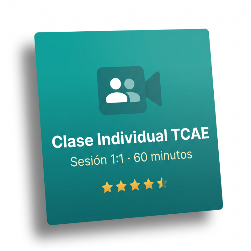 Clase Individual TCAE — Sesión 1:1 (60 min)